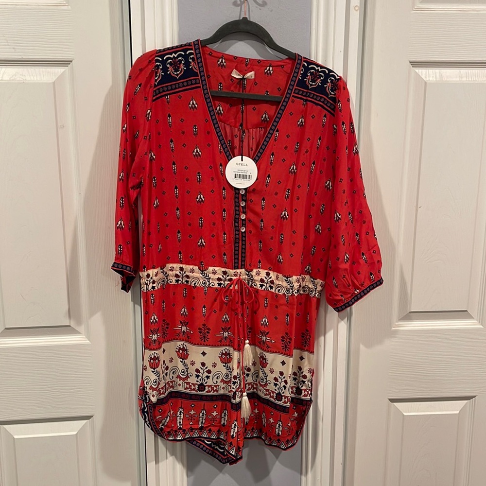 SPELL AND THE GYPSY COLLECTIVE DESERT 🌵 WANDERER PLAYSUIT ROMPER SUNSET NWT